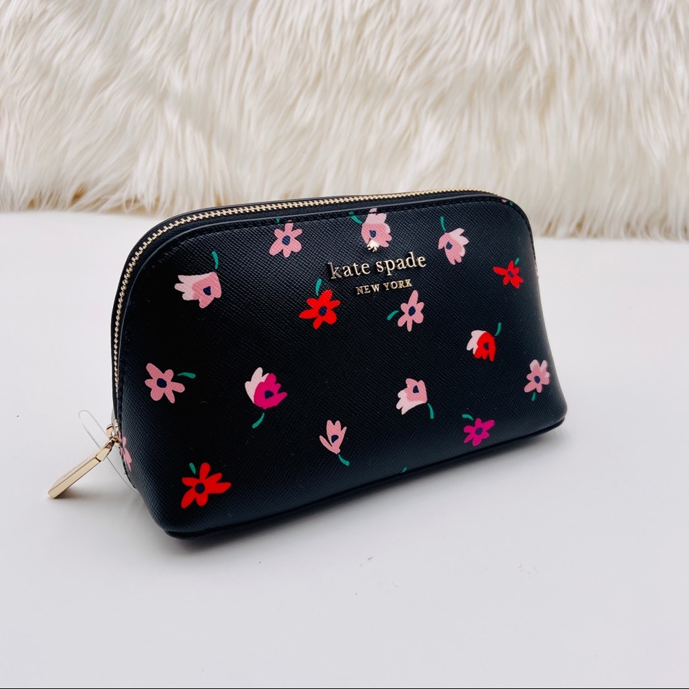 Kate Spade Ditsy Buds Cosmetic Case Pouch - Picture 2 of 7